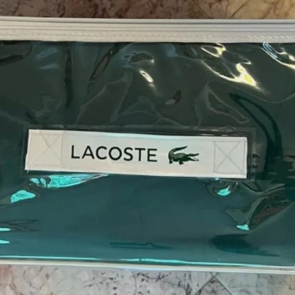 NEW LACOSTE Solid Percale 3-Pc FULL / QUEEN Comforter Set - GREEN